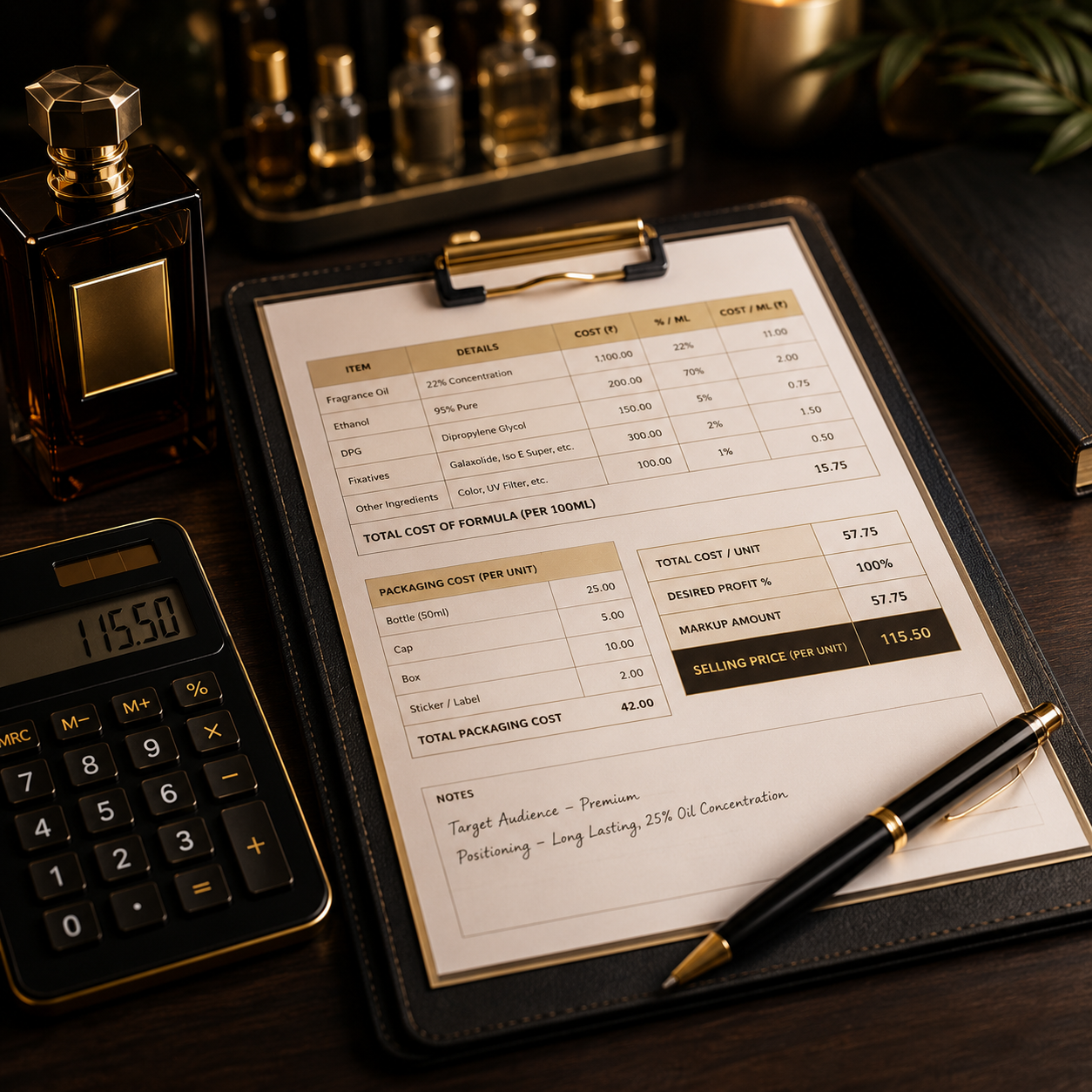 Price Calculation Master Sheet